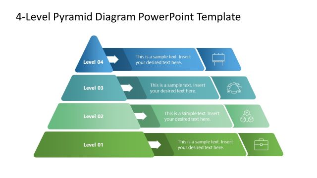 4-Level Pyramid Diagram Slide Template