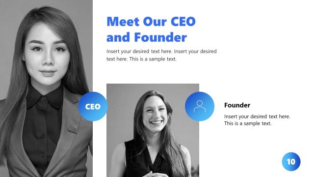 CEO Introduction Slide for Buisness Profile Presentation