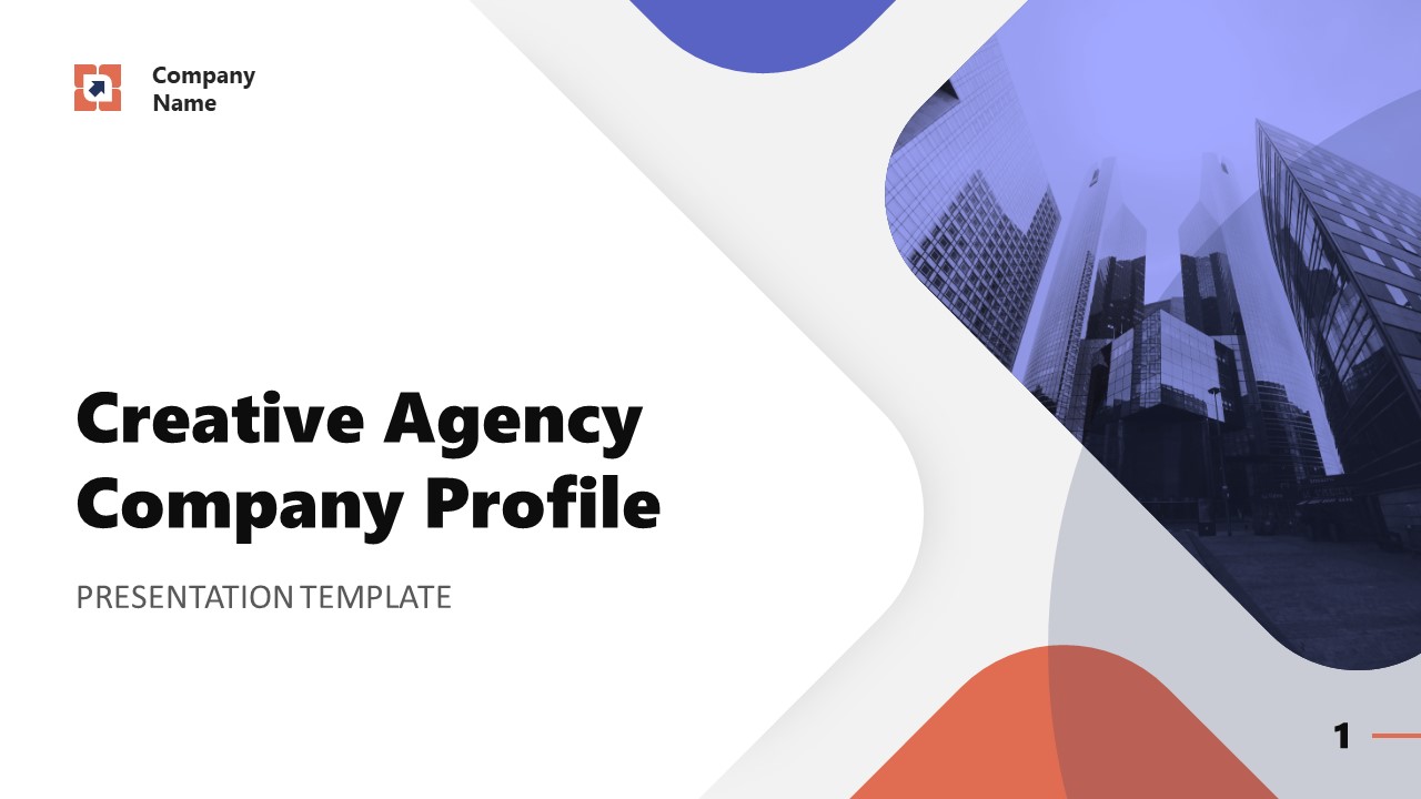 Editable Company Profile Title Slide for PPT