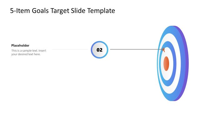 Customizable 5-Item Goal Target PPT Template