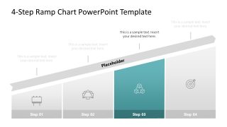 Ramp Chart Slide Diagram with Four Steps