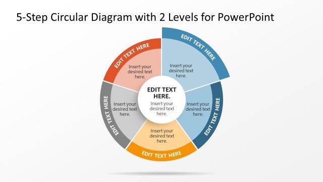 5 Step Circular Diagram for PPT Presentation