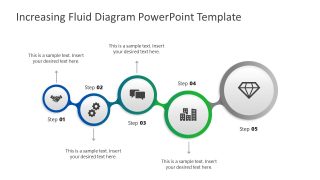 Increasing Fluid Diagram Template Slide 