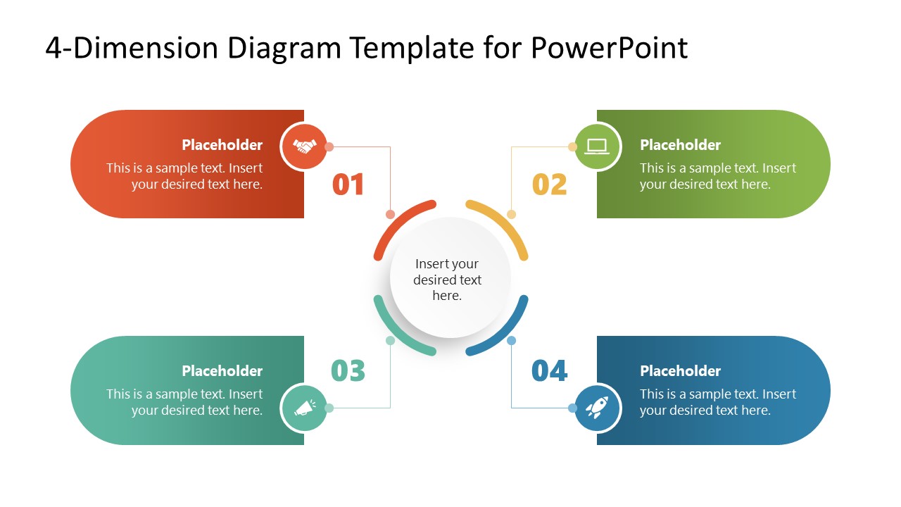 4-Dimension Diagram PPT Slide 