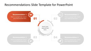 4-Item Recommendations Template Slide 