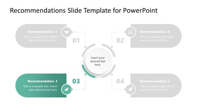 4-Item Recommendations Template for PowerPoint