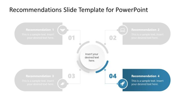 4-Item Recommendations Template for Presentation