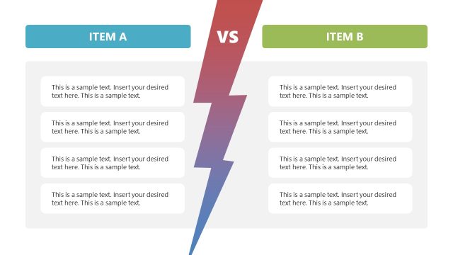 Editable Compare Two Approaches PPT Template