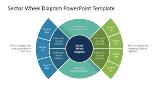 Sector Wheel Diagram Template Slide 