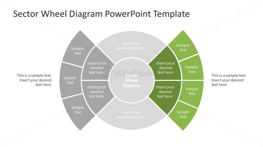 Sector Wheel Diagram PPT Slide Template