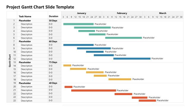 Project Gantt Chart Presentation Slide