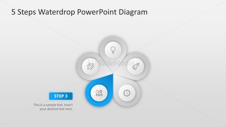 5 Steps Waterdrop Infographic Template Slide 