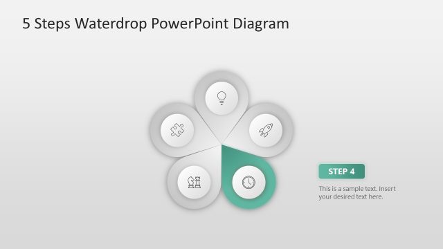 5 Steps Waterdrop Infographic Template for Presentation