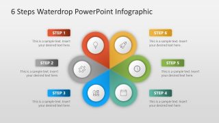 Title Slide - 6 Steps Waterdrop Infographic Template 