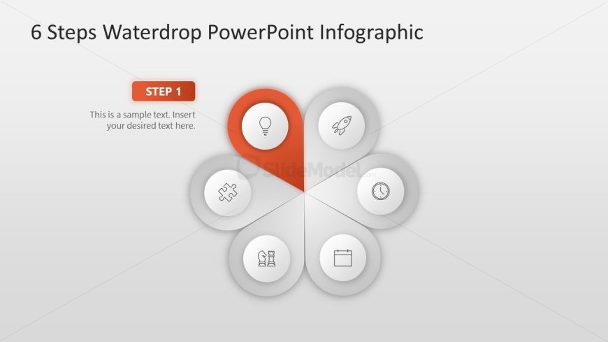 Slide for Step 1 - Waterdrop Infographic Template