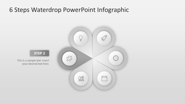 6 Steps Waterdrop Infographic Presentation Diagram