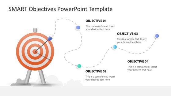 SMART Objectives Title Slide with Target Diagram
