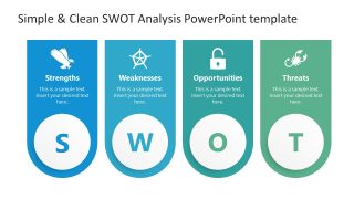 Simple & Clean SWOT Analysis Slide 