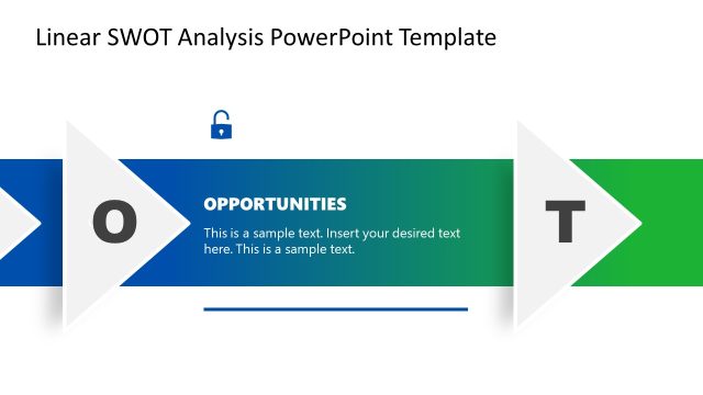 Opportunities Slide in Linear SWOT Analysis
