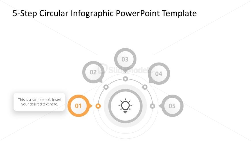 Editable 5-Step Circular Infographic Template