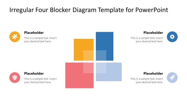 Irregular Four Blocker Diagram Presentation Template