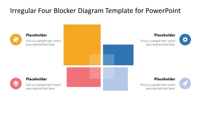 Irregular Four Blocker Diagram PPT Template