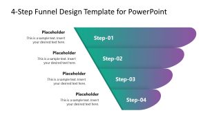 4-Step Funnel Design Template for Presentation