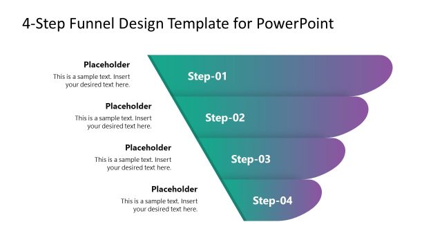 4-Step Funnel Design PPT Template
