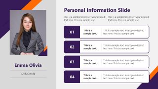 Personal Information Slide for PowerPoint