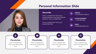 Customizable Personal Information Slide Template