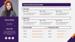 Personal Information Slide Template for PowerPoint
