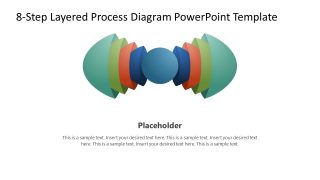 Editable 8-Step Layered Process Diagram PPT Template 