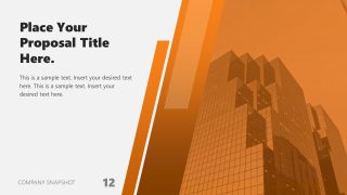Editable Company Snapshot Slide 