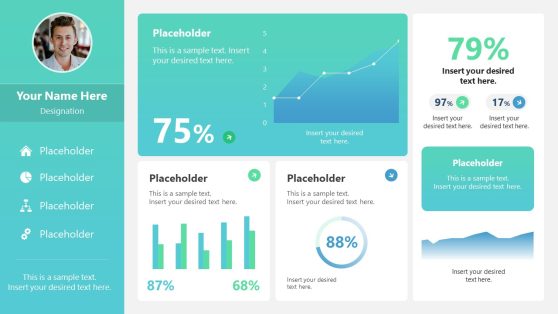 Personal Executive Dashboard PPT Slide Template