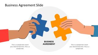 Editable Business Agreement Slide for PowerPoint 