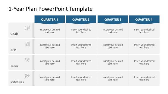 1-Year Plan PowerPoint Slide 