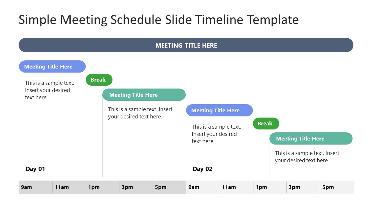 Simple Meeting Schedule Slide