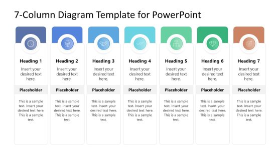 7-Column Diagram Template for PowerPoint