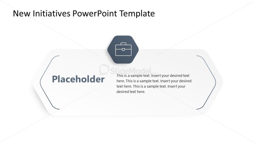 PPT New Initiative Slide with Briefcase Icon