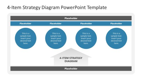 4-Item Strategy Diagram PowerPoint Template