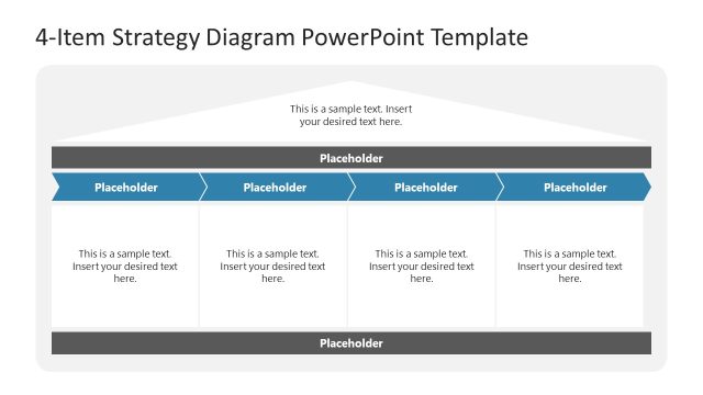 4-Item Strategy Diagram Presentation Template
