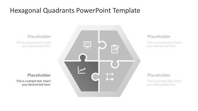 Hexagonal Quadrants PowerPoint Slide