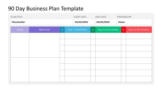 90-Day Business Plan PowerPoint Template