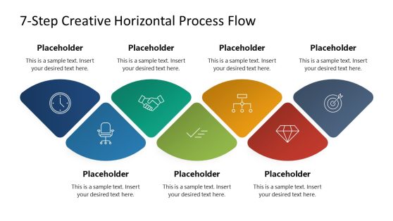 7-Item Creative Horizontal Process PowerPoint Template