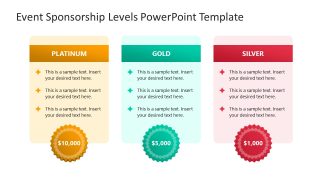 Event Sponsorship Levels Slide Template