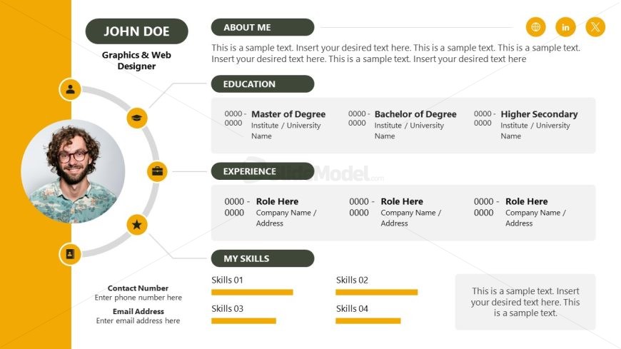 Skills Resume Slide Template