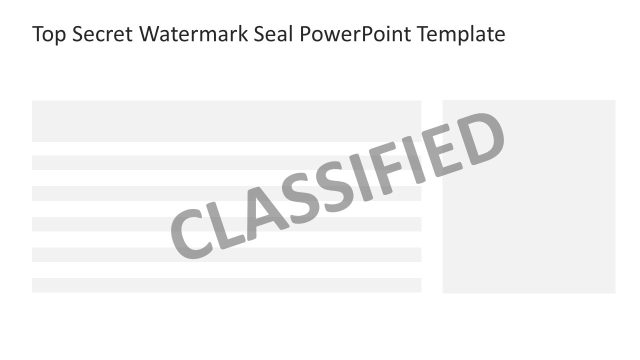 Top Secret Watermark Seal Template PPT Slide