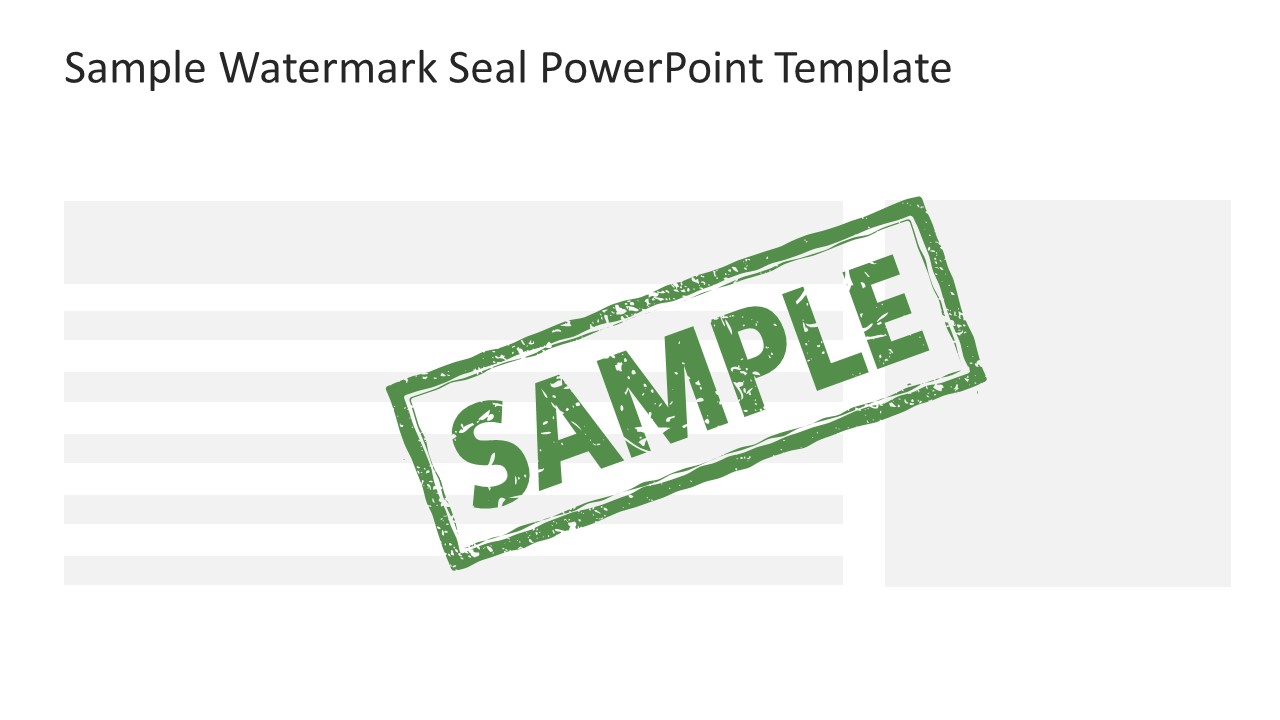 Sample Watermark Seal PPT Template