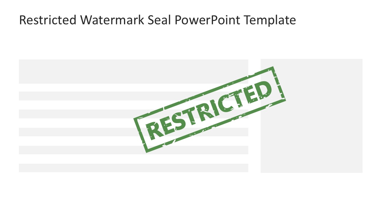 Restricted Watermark Seal PowerPoint Slide