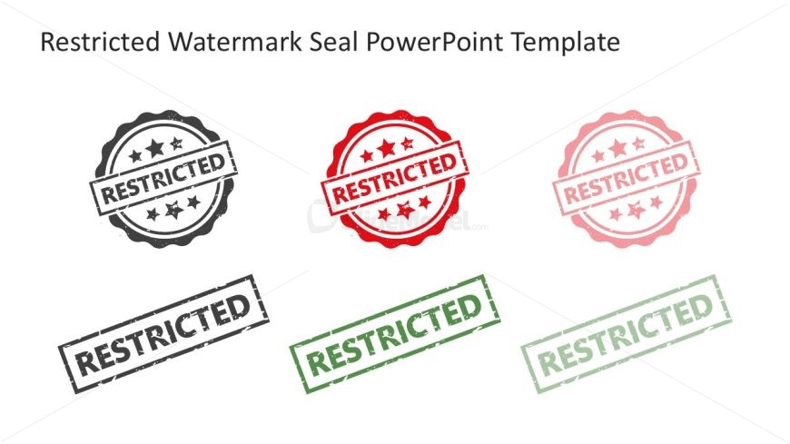 Restricted Watermark Seal Template for Presentation 